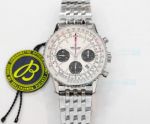 GF Swiss 7750 Breitling Navitimer White Dial Stainless steel 43mm Watch
